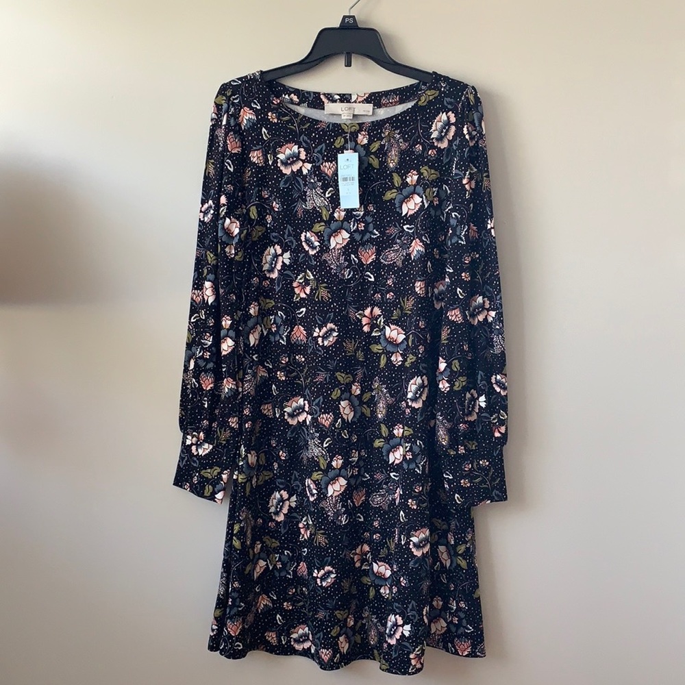 LOFT Petite Meadow Swing Dress - Picture 4 of 9
